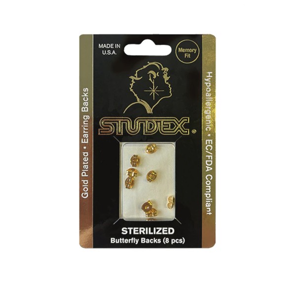 Studex Ersatz-goldfarben Ohrsteckerverschlüsse 8Stk